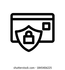 card protection icon or logo isolated sign symbol vector illustration - high quality black style vector icons
