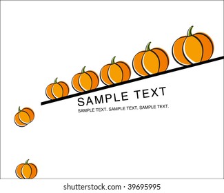 Card with pumpkins for Halloween.