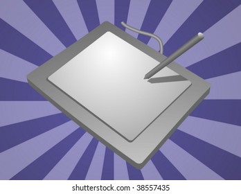 Card reader computer peripheral hardware device illustration