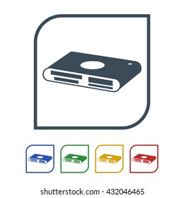 Card reader Icon Isolated on White Background.vector illustration icon