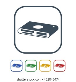 Card reader Icon Isolated on White Background.vector illustration icon
