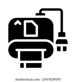 card reader icon with style glyph