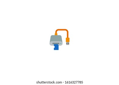 Card reader icon in trendy flat style isolated on white background vector illustration