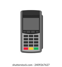 Card reader terminal icon. Flat, color, terminal icon for button design. Vector icon