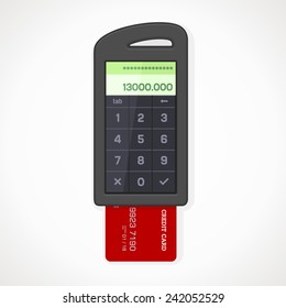 Card Reader Touch to trade. vector format.