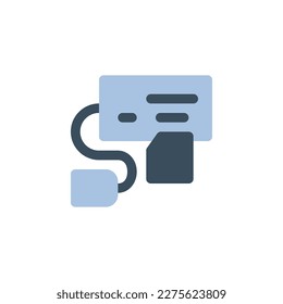 card reader vector icon. computer component icon flat style. perfect use for logo, presentation, website, and more. simple modern icon design flat style