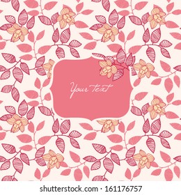 card with red flowers