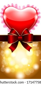 Card with a red heart