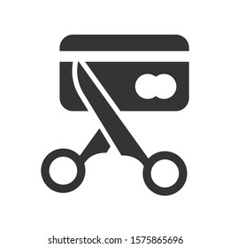 Card reduce, cut vector icon