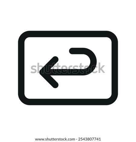 Card refund UI icon, bonus cashback simple line user interface vector symbol