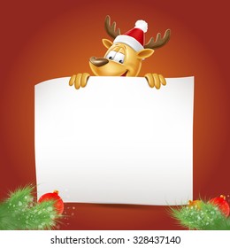 card reindeer xmas 
