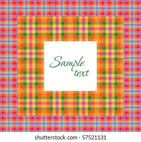 Card retro orange green brown red blue pattern combo (vector)