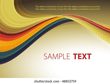 Card retro striped