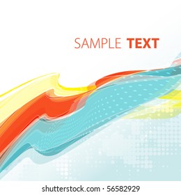 Card retro striped. Vector