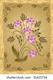 Card in retro style