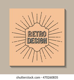 card retro vintage frame vector illustration design