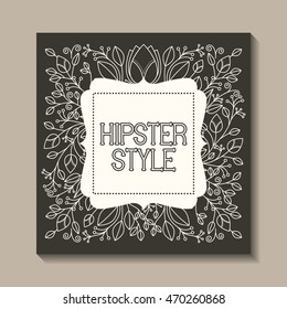 card retro vintage frame vector illustration design
