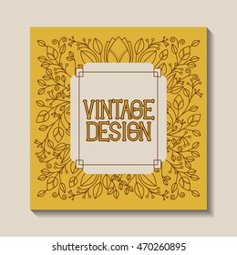 card retro vintage frame vector illustration design