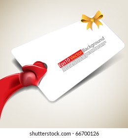 Card with ribbon