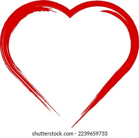 Card. Romantic declaration of love. Valentine day. Distressed grunge heart.