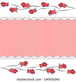 Card with roses