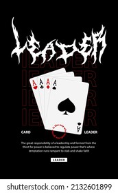 Card rummy art for streetwear design graphic