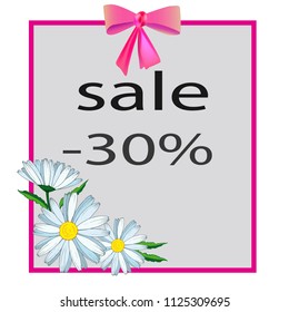 card sale with flower elements