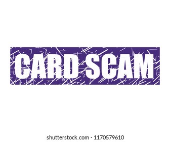 Card scam blue stamp