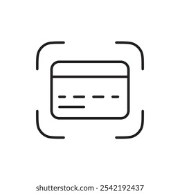 Card Scanning Icon Featuring a Card Being Scanned by a Device, Representing Payment Processing, Secure Transactions, and Digital Card Use