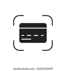 Card Scanning Icon Featuring a Card Being Scanned by a Device, Representing Payment Processing, Secure Transactions, and Digital Card Use