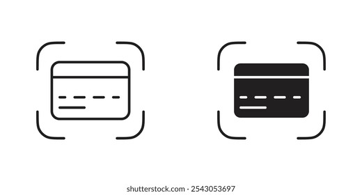 Card Scanning Icon Featuring a Card Being Scanned by a Device, Representing Payment Processing, Secure Transactions, and Digital Card Use