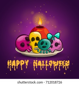 Card with sculls and candle
