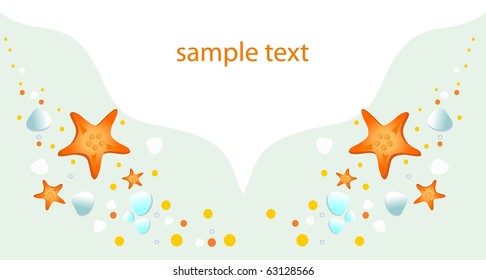 card with sea star print