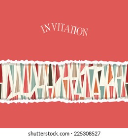 card with seamless abstract colorful pattern 