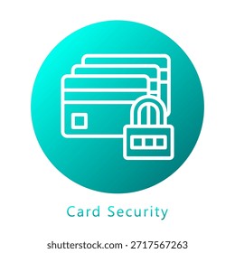 Icono De Gradiente De Seguridad De Tarjeta, Mini Ilustración Relacionada Con El Servicio De Pago. Uso Para El Concepto Moderno, Ui, Web Ux Y Desarrollo De App.