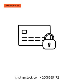 Diseño de ilustración vectorial de icono de seguridad de tarjeta