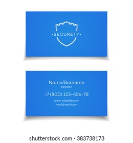 Card of security for your business. Vector illustration