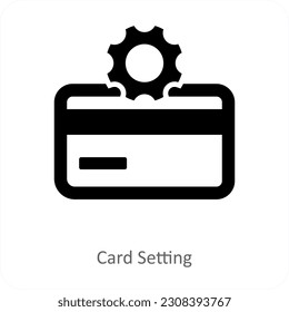 Card Setting and configuration icon concept