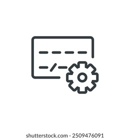 Icono de Configuraciones de tarjeta, Ilustración vectorial