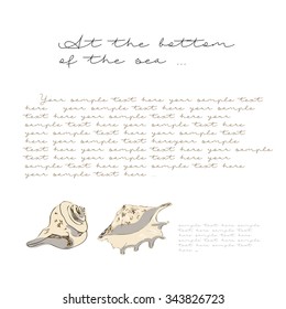 Card with shells and place for your text