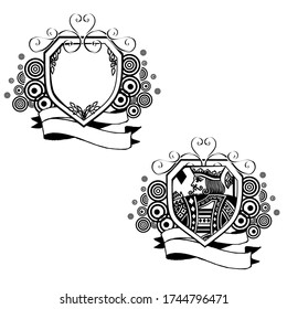 Card shield king swords tattoo
