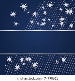 Card with silver stars