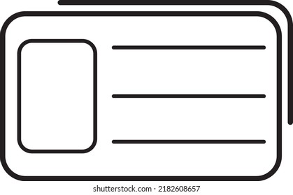 ilusión vectorial de icono simple de tarjeta