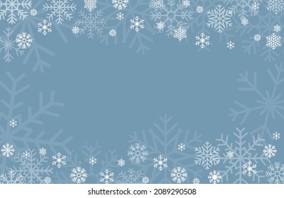 card of simple silhouette snowflakes