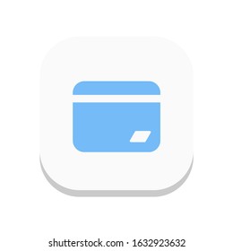 Card single icon color flat design