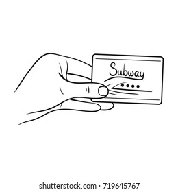 Card single icon in outline style.Card, vector symbol stock illustration web.