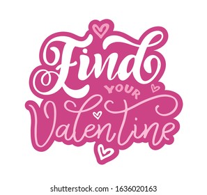 Card with slogan about love in beautiful style. Vector illustration. Abstract lettering composition. Trendy graphic design for print. Motivation poster. Calligraphy text for Valentine's Day.