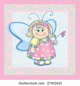 Card, small angel.