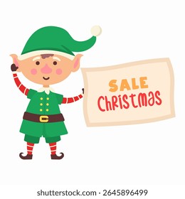 Card smiling santa claus with empty background snow flakes friendly character pose celebration costume season typography holiday merry christmas greeting template vector design