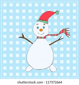 Card with snow man